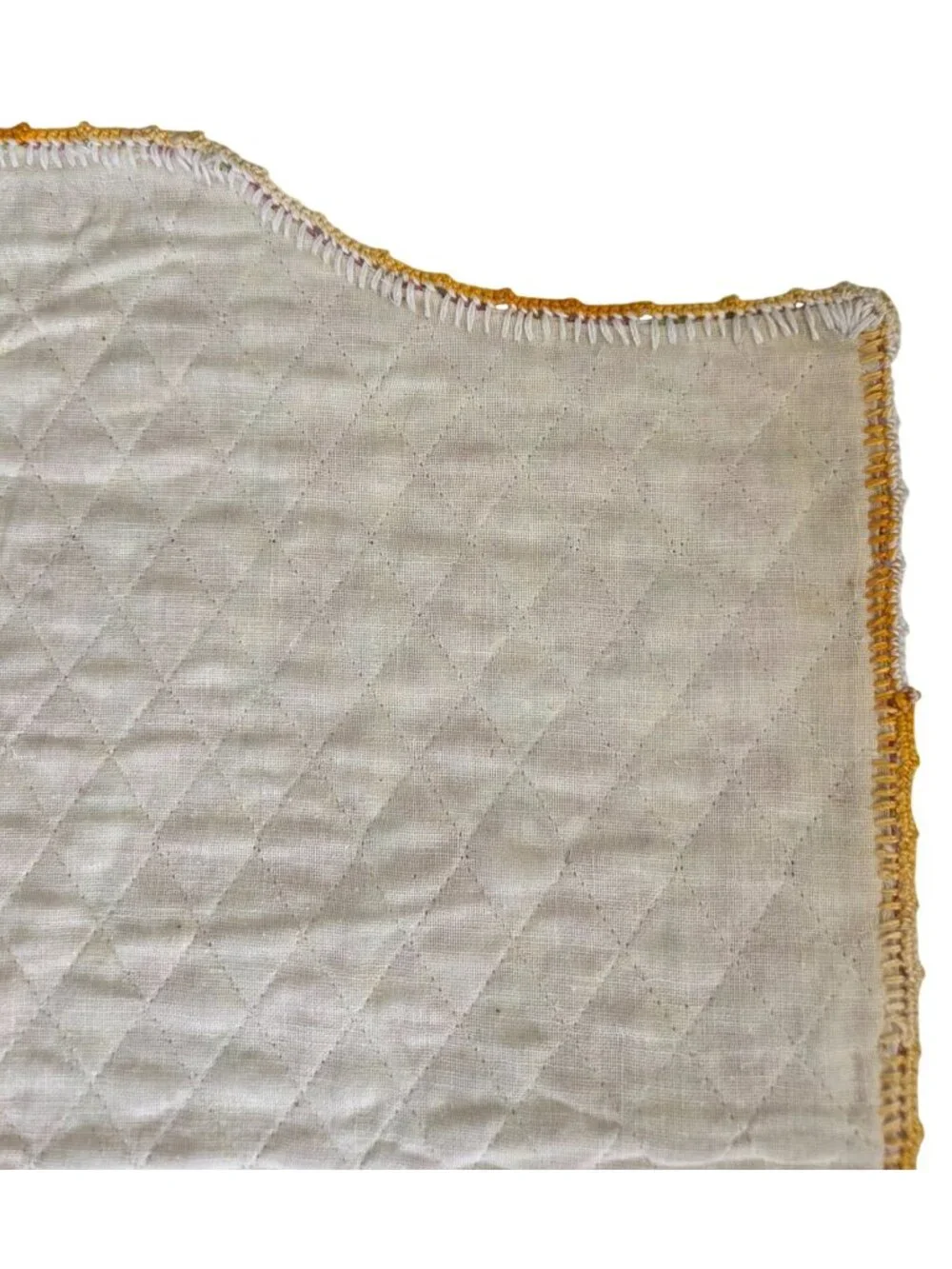 Vtg Hand-Stitched Quilted Nursery Blanket Tulip Pattern Retro Cotton Floral